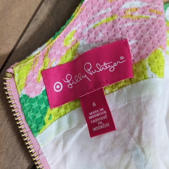 NWT! Lilly Pulitzer Target Flamingo Fan Dance Shift Dress Size 6 - Picture 14 of 15